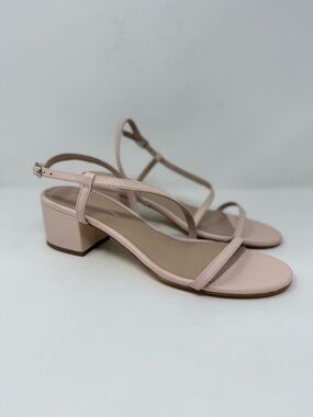 New Stuart Weitzman Aliza Block Heel Sandal Light Pink Sz 8